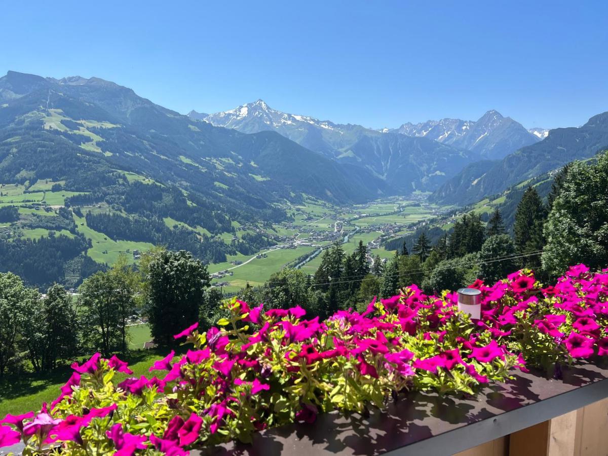 Ferienwohnung Gamsbock Panorama View Balkon, Gartensauna, Garten, Grillplatz Stumm Dış mekan fotoğraf